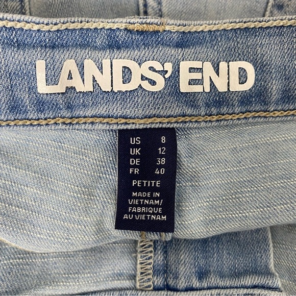 Lands' End Light Wash Wide Leg Jeans - Picture 9 of 11